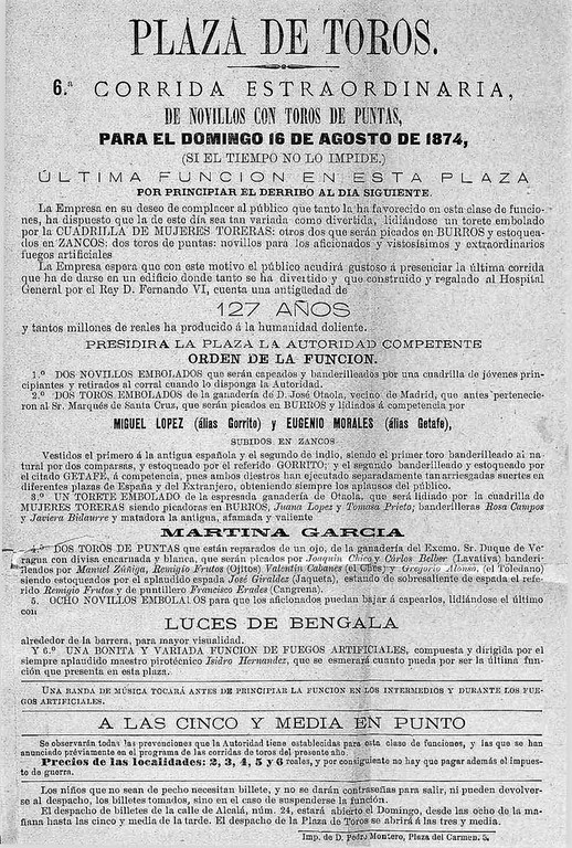 Cartel 16 de agosto de 1874